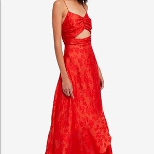 Free people high low dress with cut out